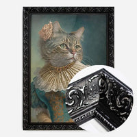 Tabby Cat Lady Animal Head Portrait Print