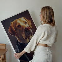 Yellow Labrador Animal Head Portrait Print