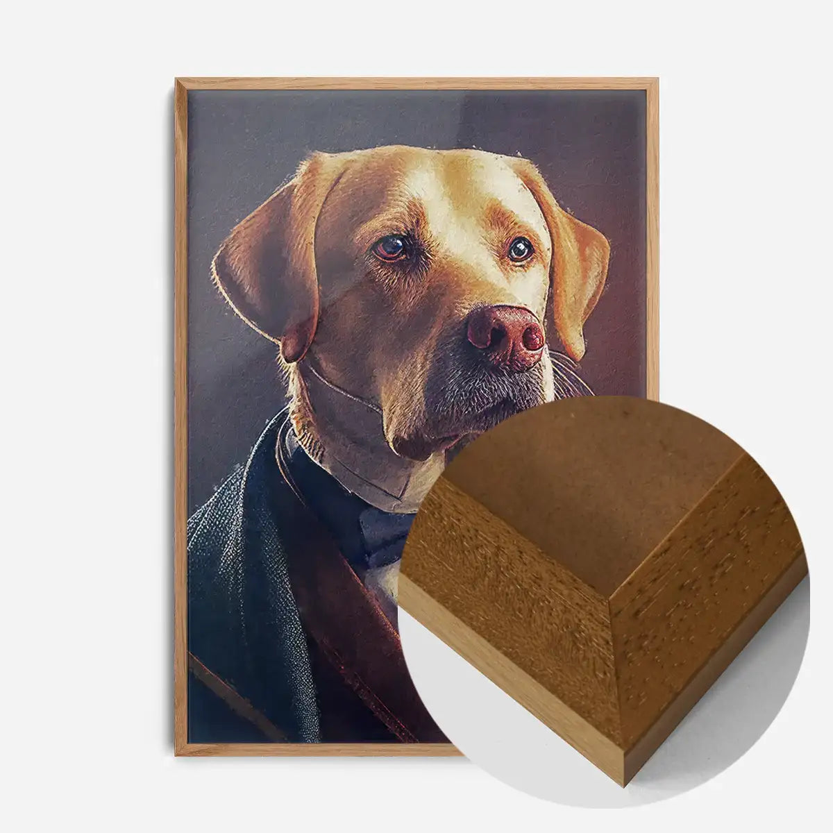 Yellow Labrador Animal Head Portrait Print