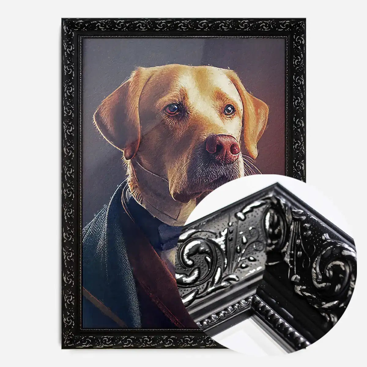 Yellow Labrador Animal Head Portrait Print