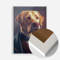 Yellow Labrador Animal Head Portrait Print