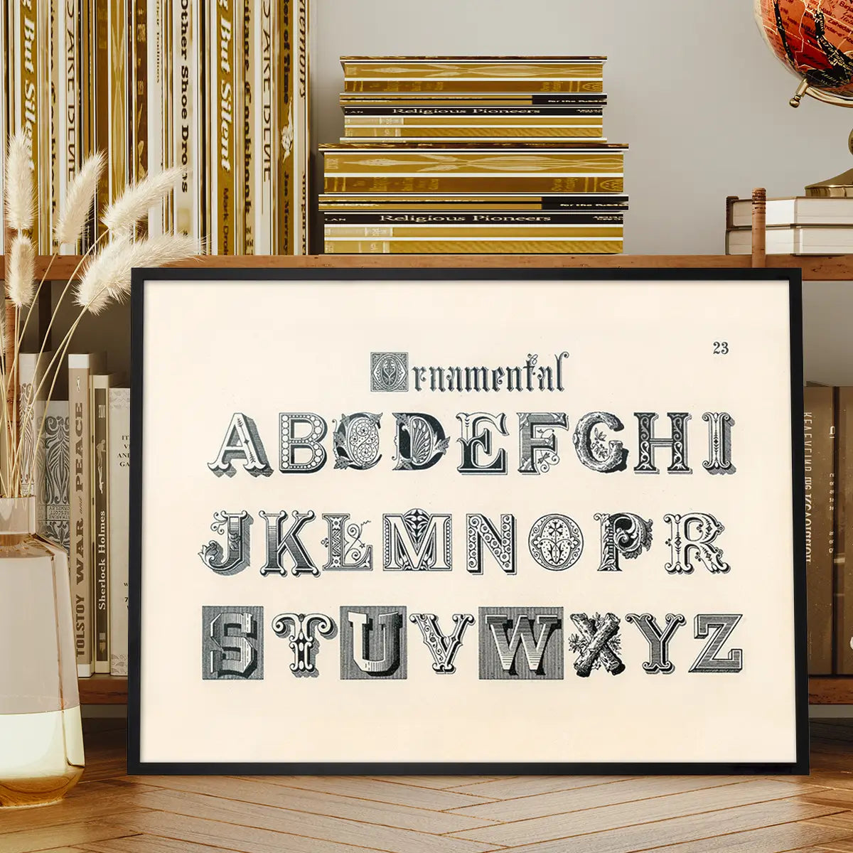 Vintage Ornamental Alphabet Typography