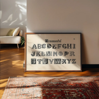Vintage Ornamental Alphabet Typography
