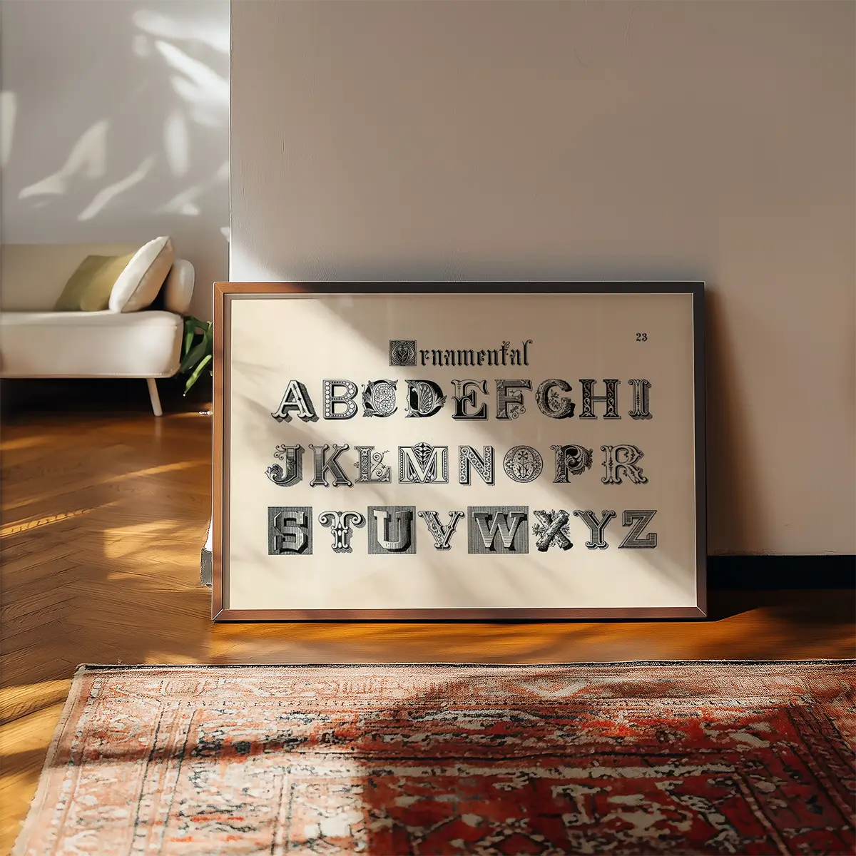 Vintage Ornamental Alphabet Typography