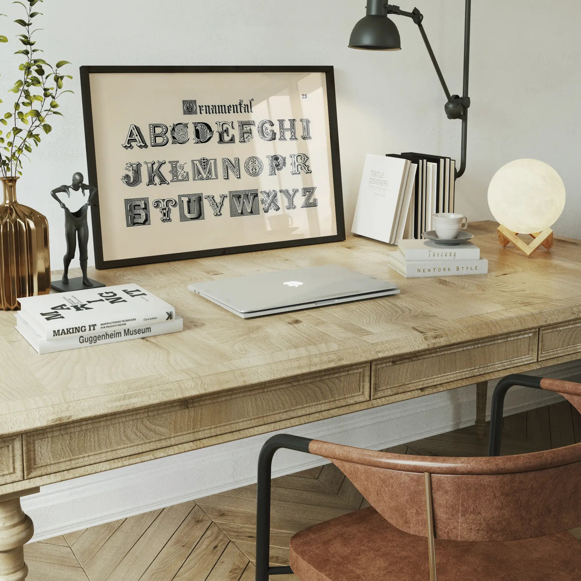 Vintage Ornamental Alphabet Typography
