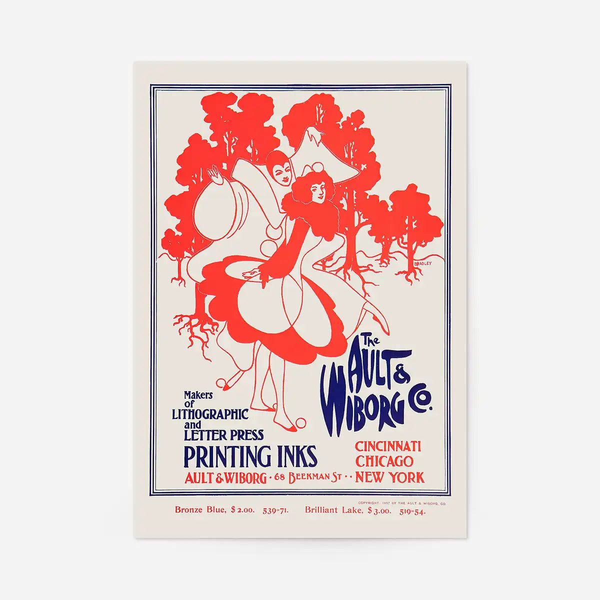 Ault and Wiborg Company printing inks poster