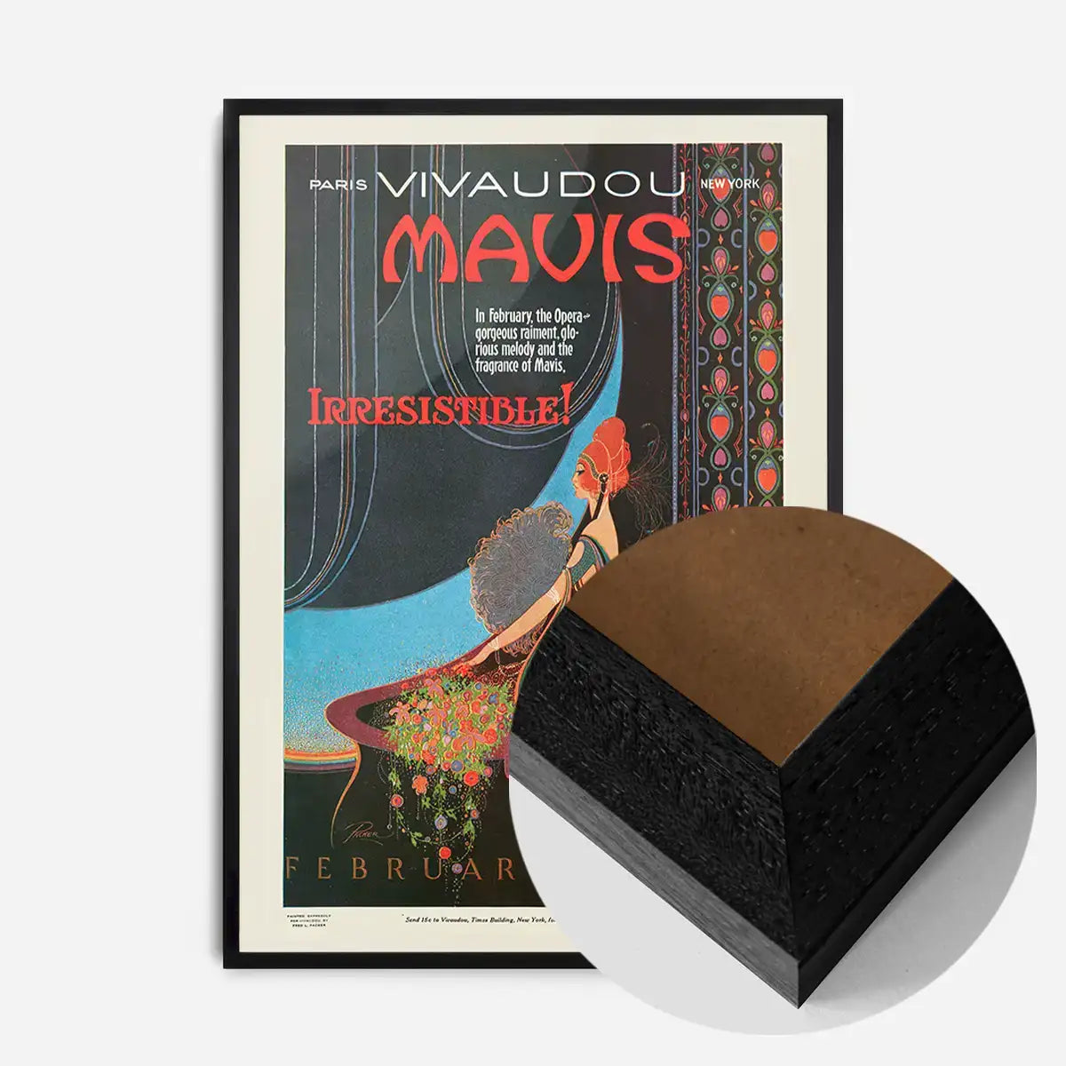 Vivaudous’s Mavis, Irresistible 1920 perfume poster