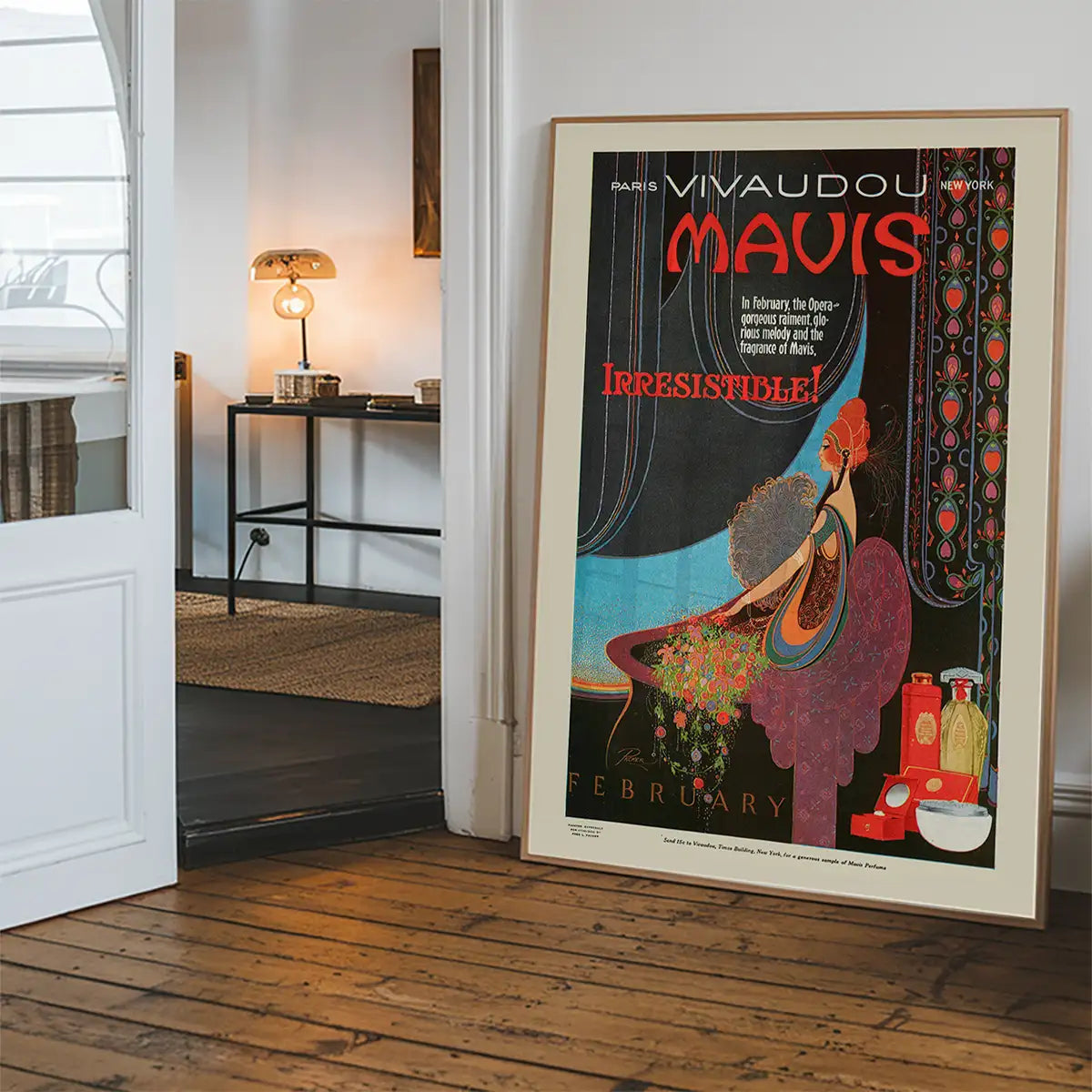 Vivaudous’s Mavis, Irresistible 1920 perfume poster