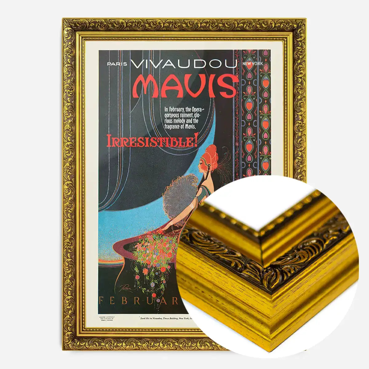 Vivaudous’s Mavis, Irresistible 1920 perfume poster