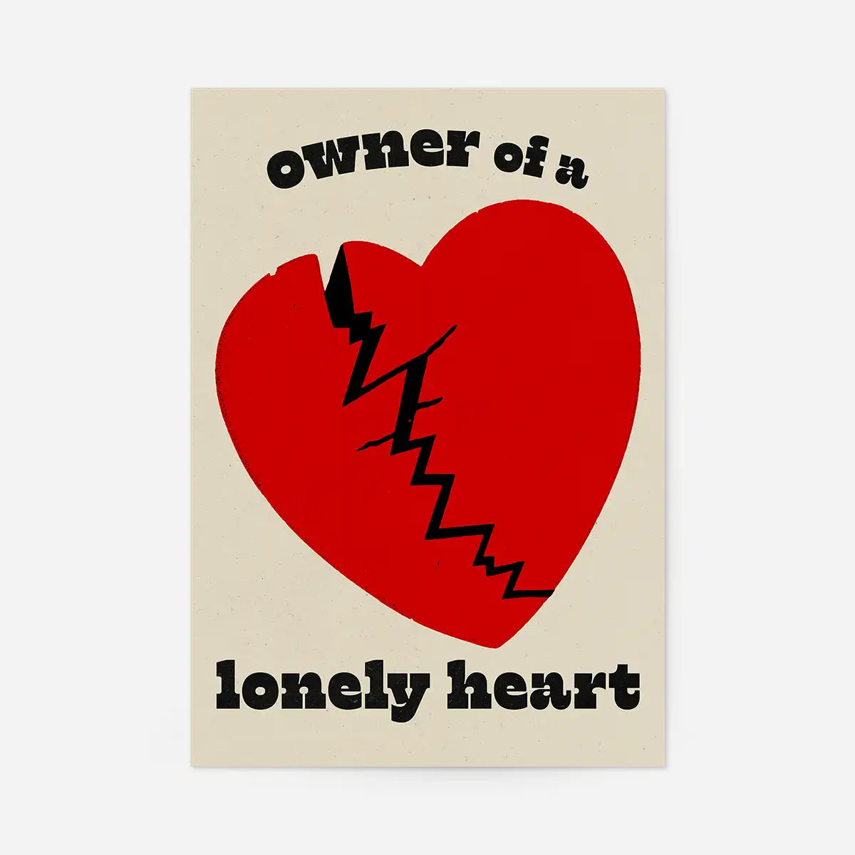 Owner Of a Lonely Heart Lyrics Poster