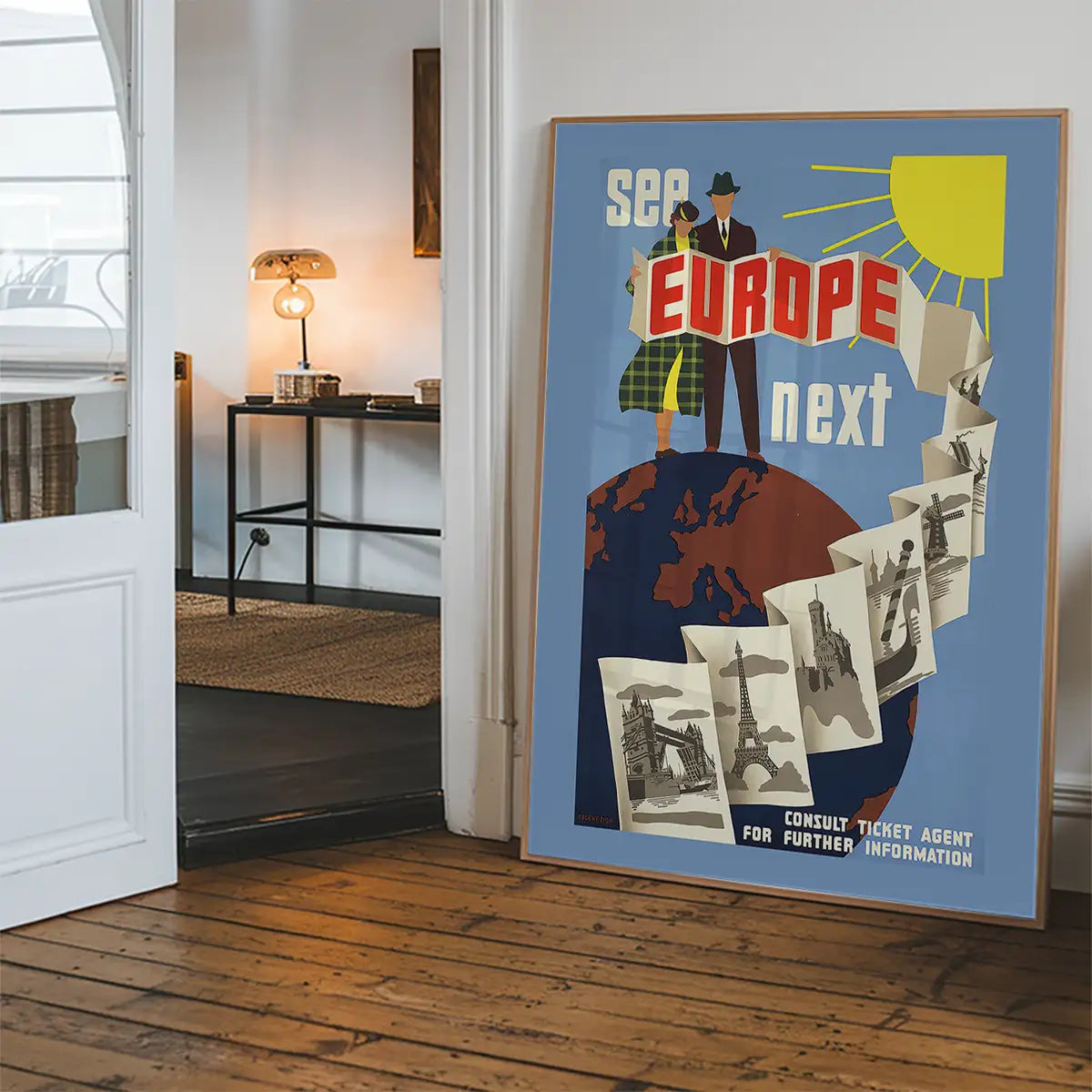 See Europe Vintage Travel Poster