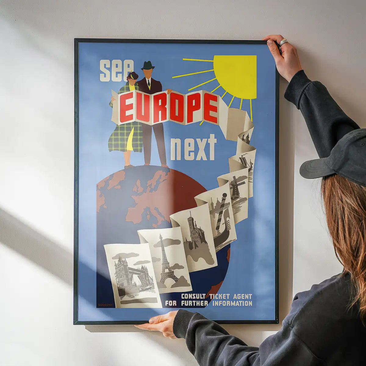 See Europe Vintage Travel Poster