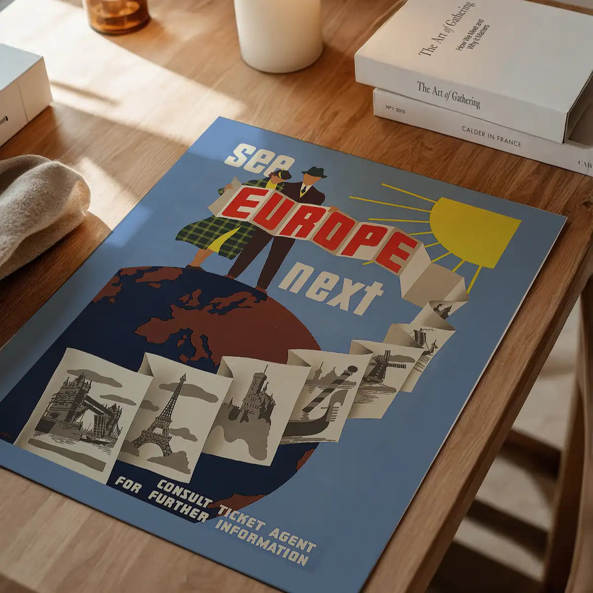 See Europe Vintage Travel Poster