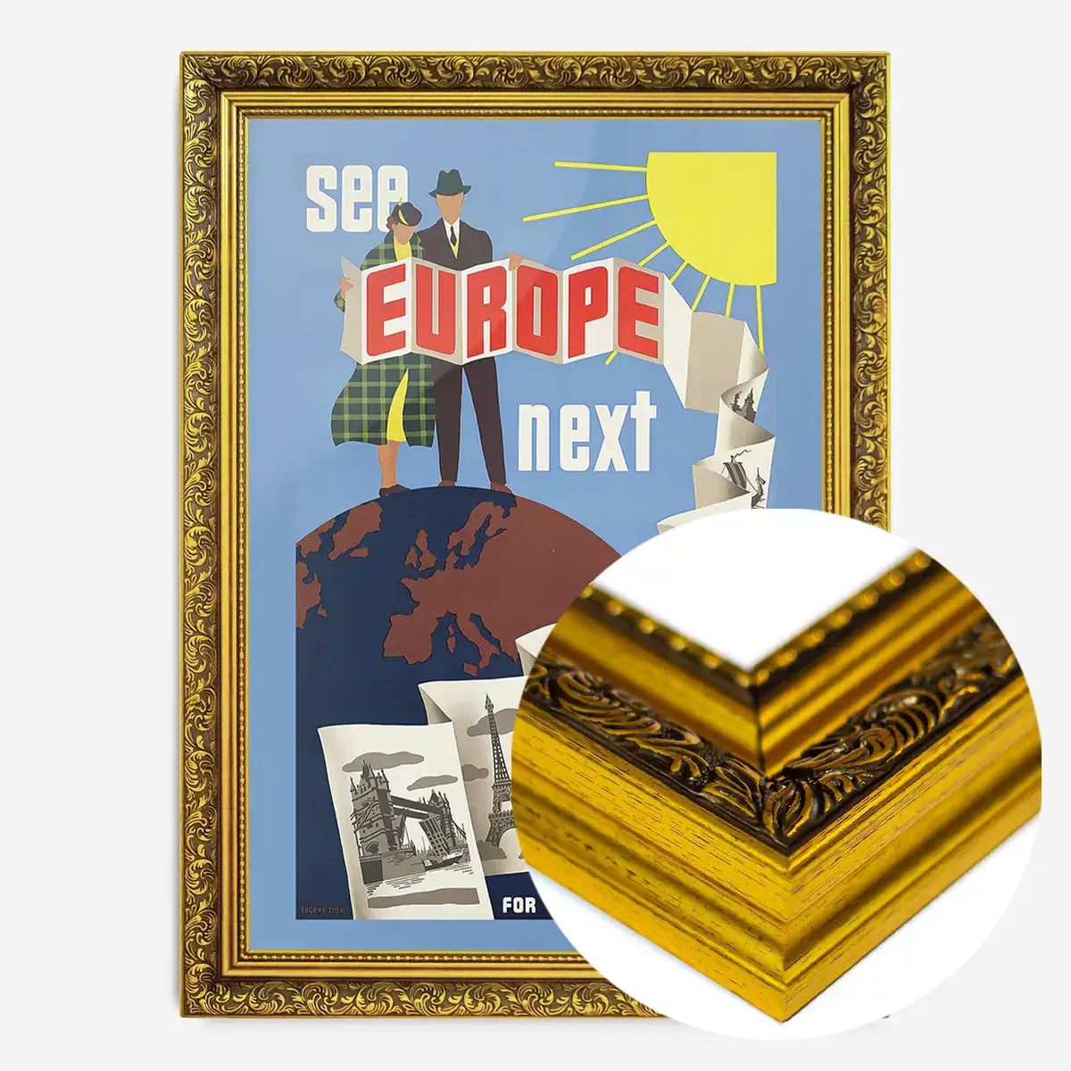 See Europe Vintage Travel Poster