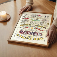 Our Father who art in Heaven Lords Prayer Typography Poster