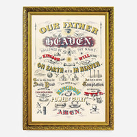 Our Father who art in Heaven Lords Prayer Typography Poster