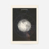 Antique Celestial astronomical chart of Planet Earth