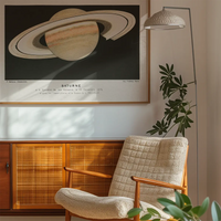Lithograph Saturne vintage Planet Poster 1877