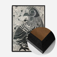 Black and White Bird Folk Art Print