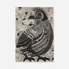 Black and White Bird Folk Art Print