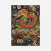 Folk Art Style Vintage Dragon Print