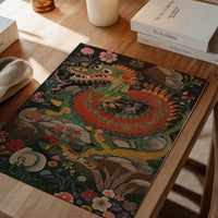 Folk Art Style Vintage Dragon Print