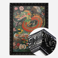 Folk Art Style Vintage Dragon Print