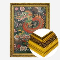 Folk Art Style Vintage Dragon Print