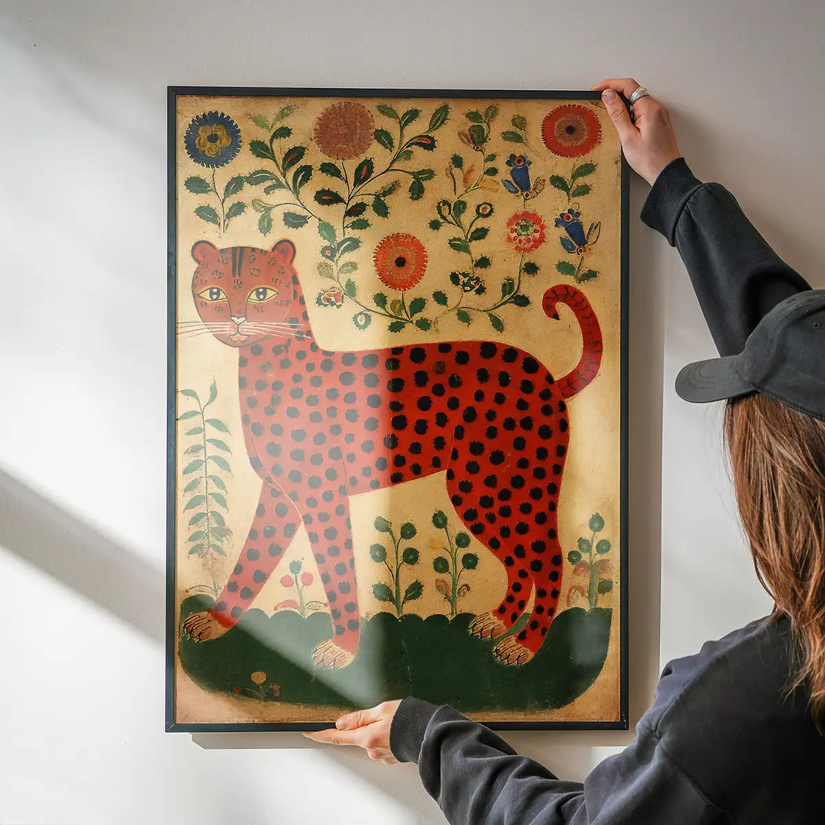Folk Art Style Leopard Print