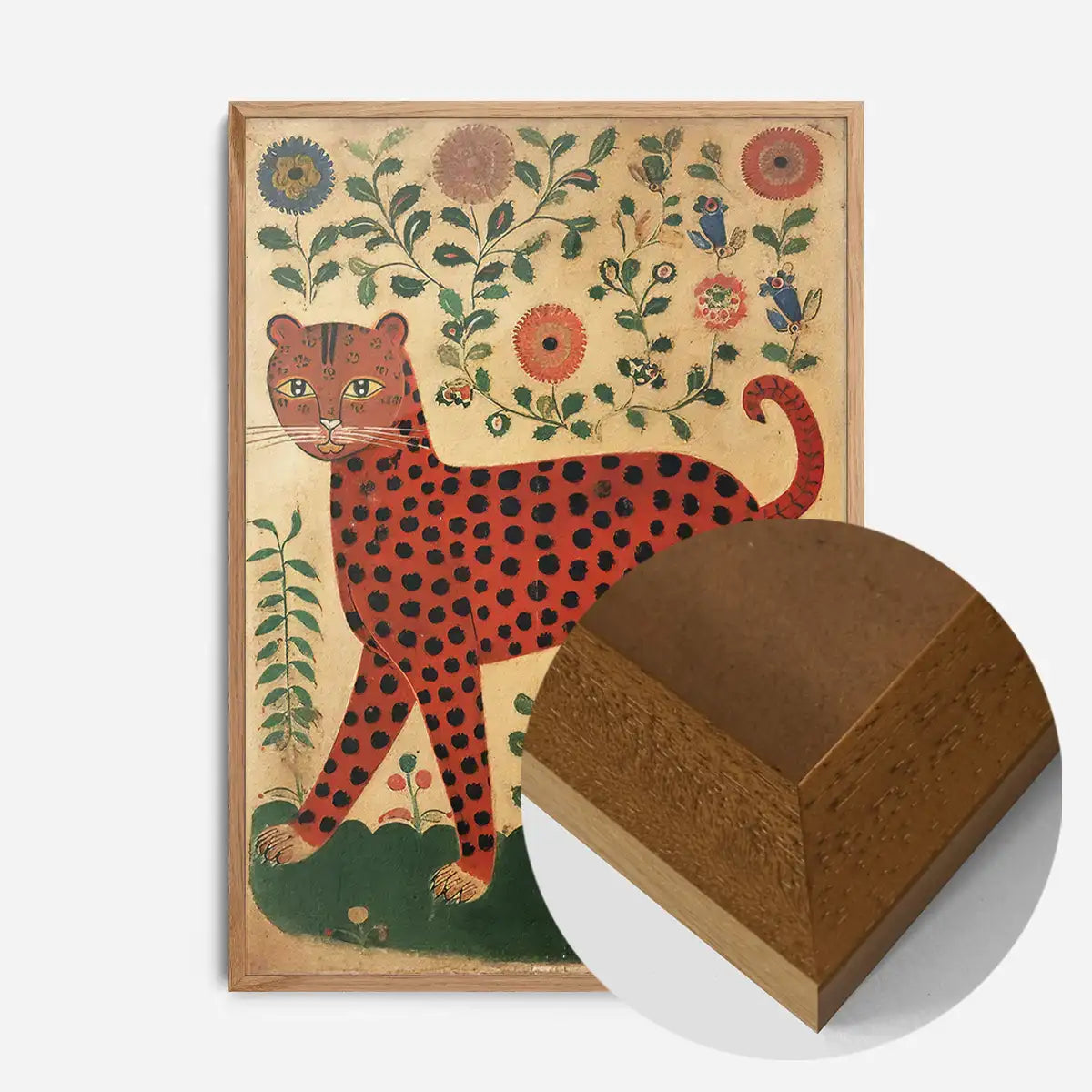 Folk Art Style Leopard Print