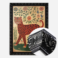 Folk Art Style Leopard Print