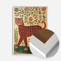 Folk Art Style Leopard Print