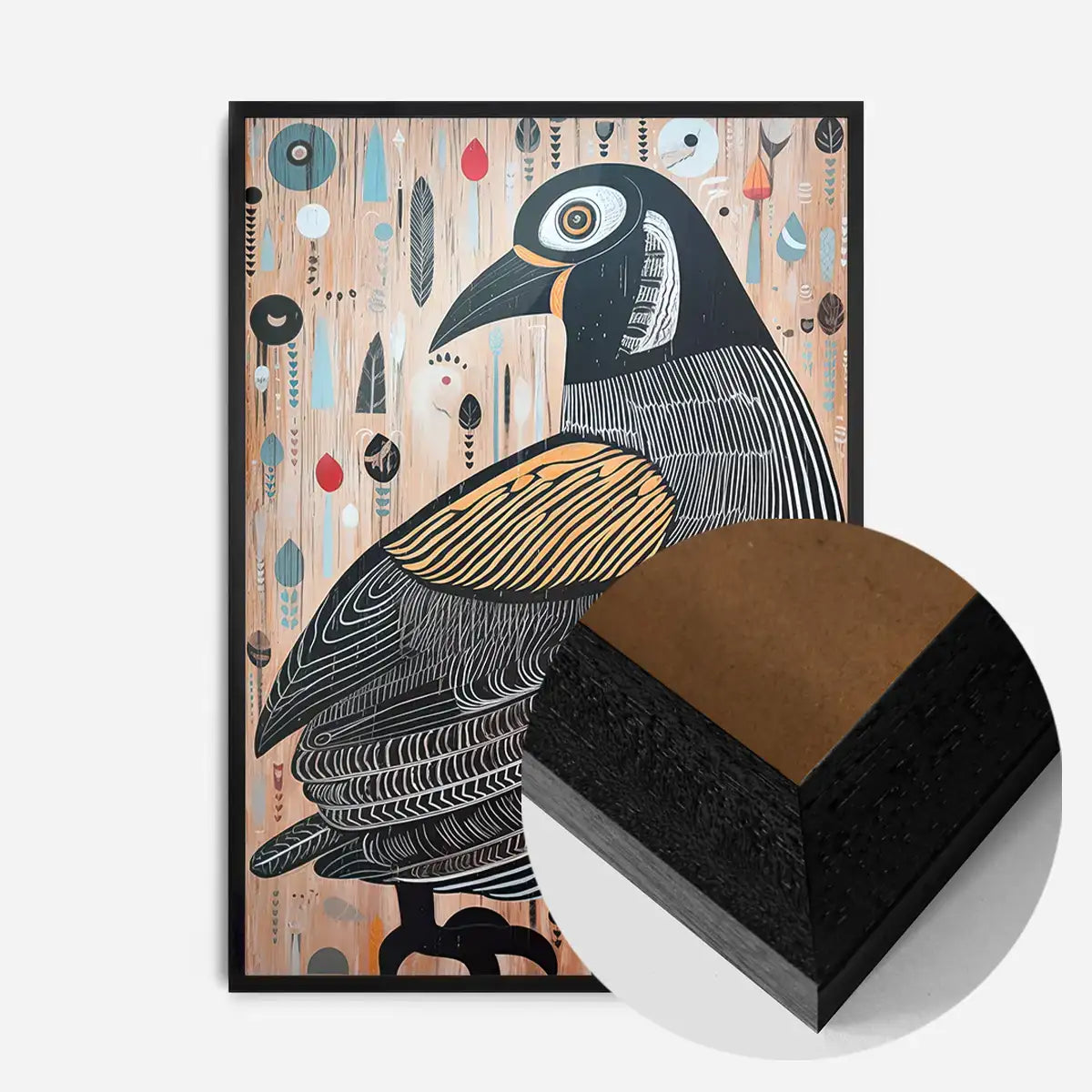 Folk Art Style Bird Print