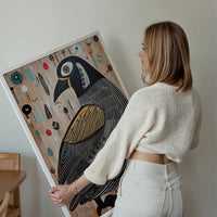 Folk Art Style Bird Print