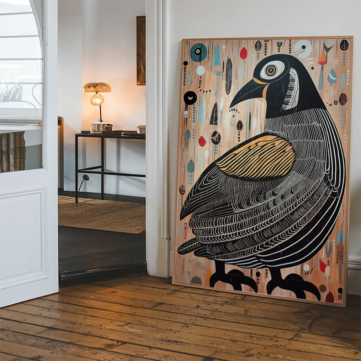 Folk Art Style Bird Print