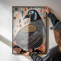 Folk Art Style Bird Print