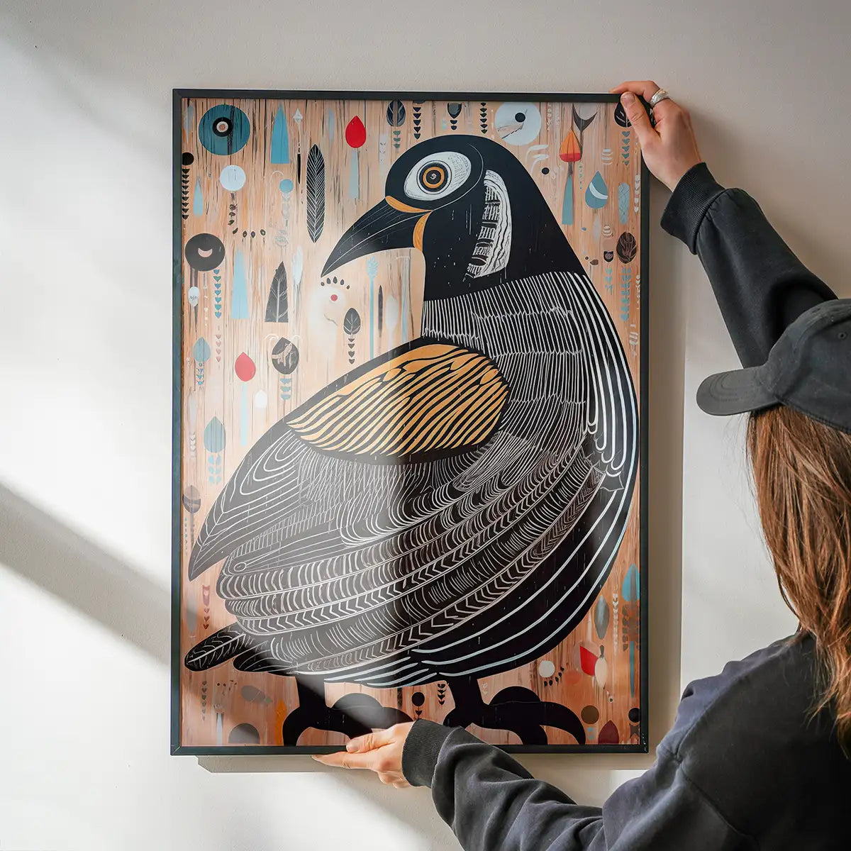 Folk Art Style Bird Print