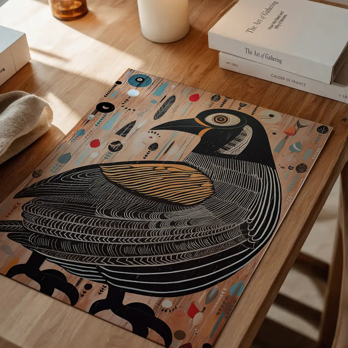 Folk Art Style Bird Print