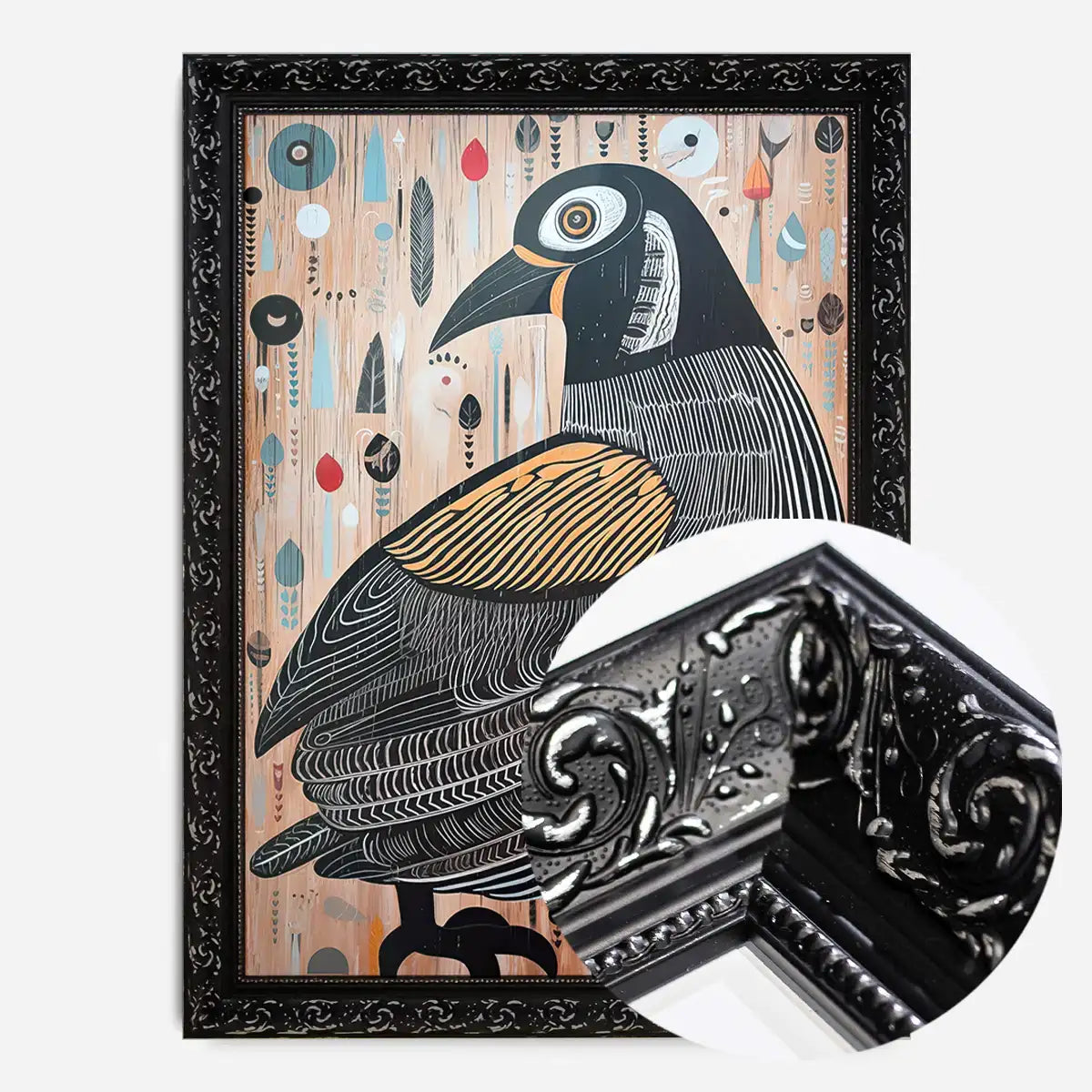 Folk Art Style Bird Print