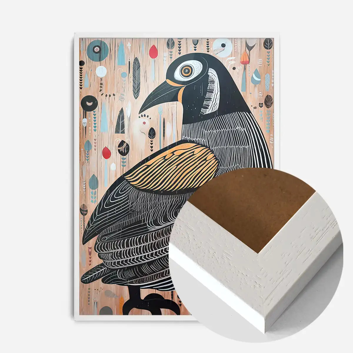 Folk Art Style Bird Print