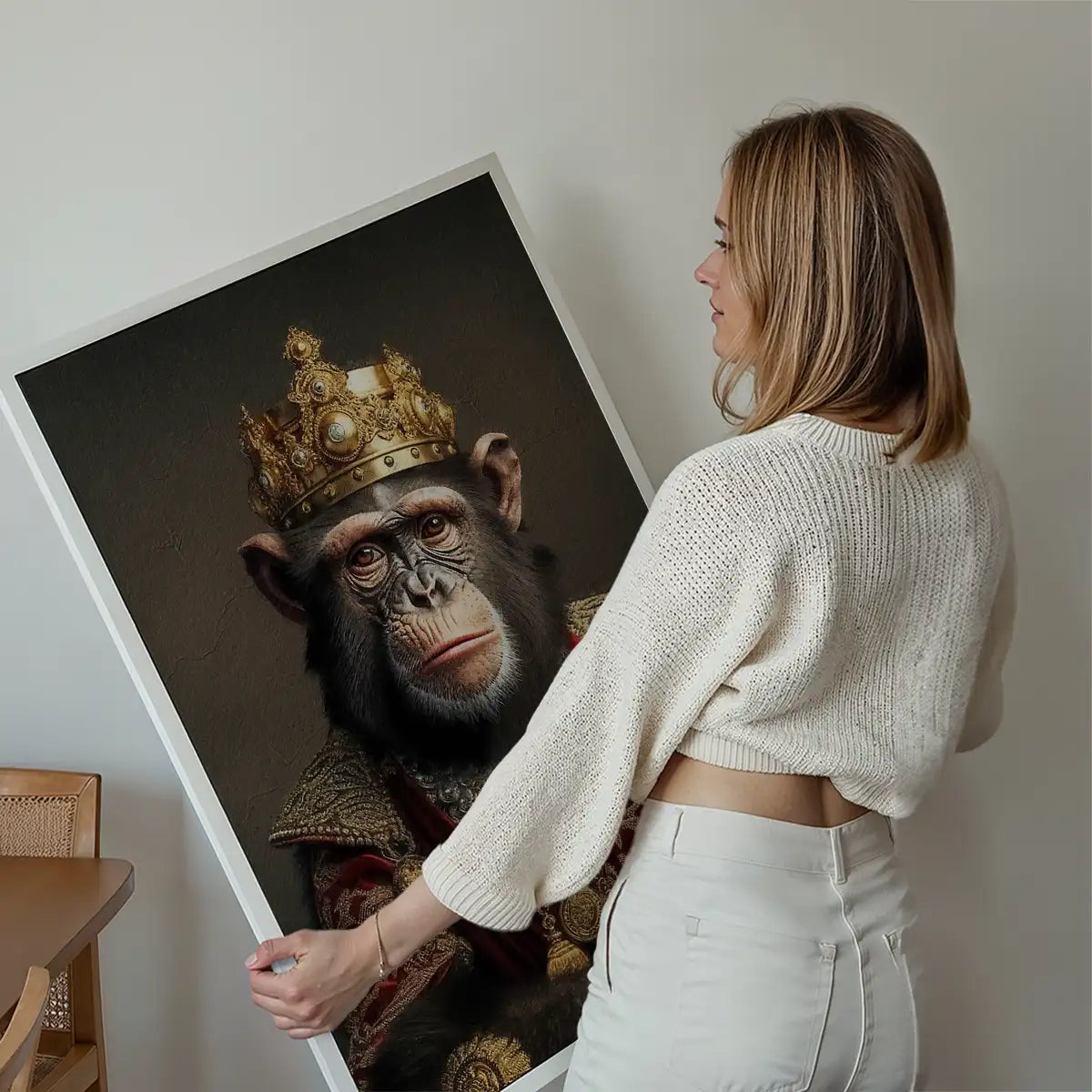 Chimpanzee Animal Portrait Print