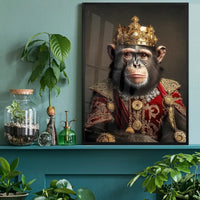 Chimpanzee Animal Portrait Print