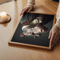 Hippo Animal Portrait Print