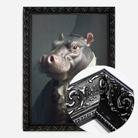 Hippo Animal Portrait Print