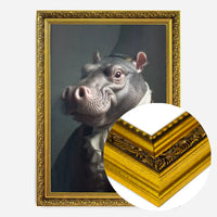 Hippo Animal Portrait Print