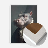 Hippo Animal Portrait Print