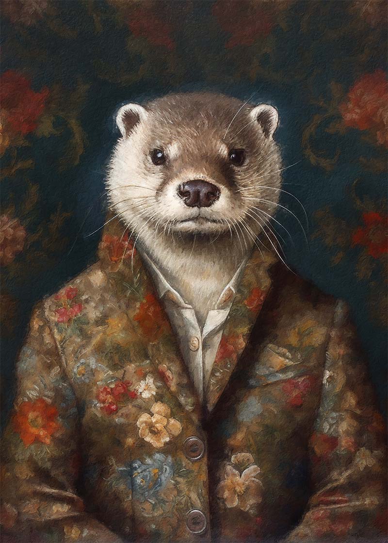 Otter Animal Portrait 30x40cm Matte Clearance Print