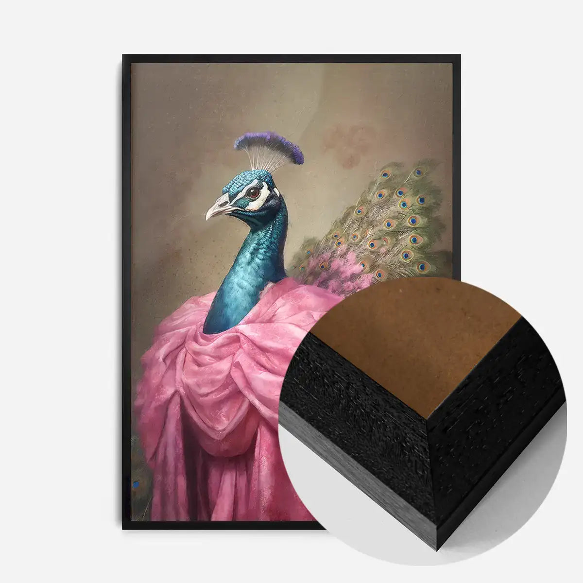 Peacock Animal Portrait Print
