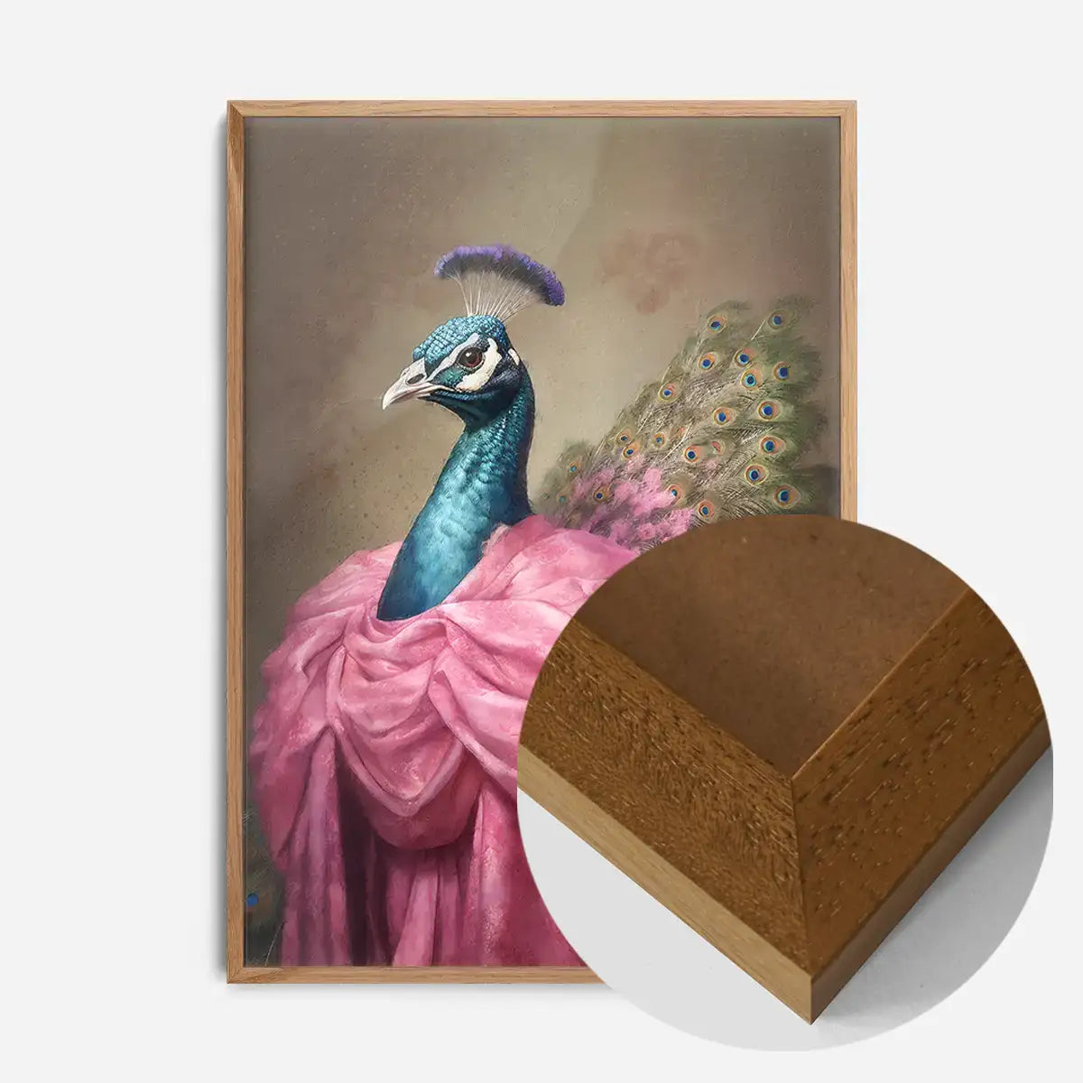 Peacock Animal Portrait Print