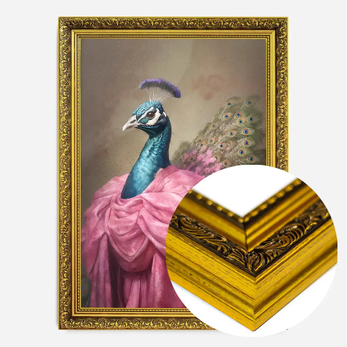 Peacock Animal Portrait Print